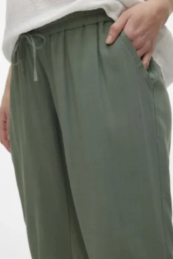 Calças fluidas de cintura baixa maternity