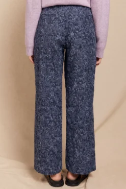 Calças jacquard com pinças