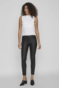 Calças skinny fit encerado