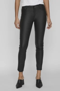 Calças skinny fit encerado