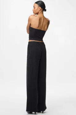 Calça wide lurex