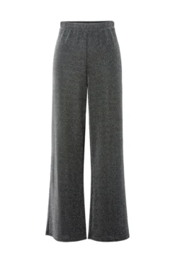 Calça wide lurex