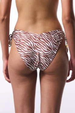 Calcinha de biquíni clássica com estampa de zebra
