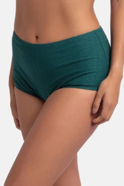 Calcinha de biquíni midi moldadora verde