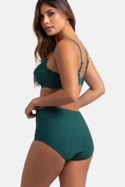 Calcinha de biquíni midi moldadora verde