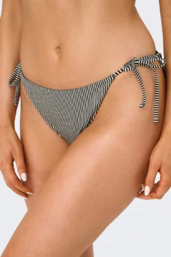 Calcinha de biquíni riscas lurex clássica