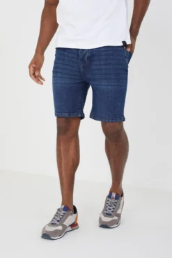 Calções denim skinny