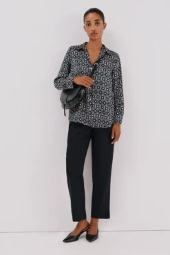 Camisa acetinada