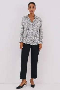 Camisa acetinada
