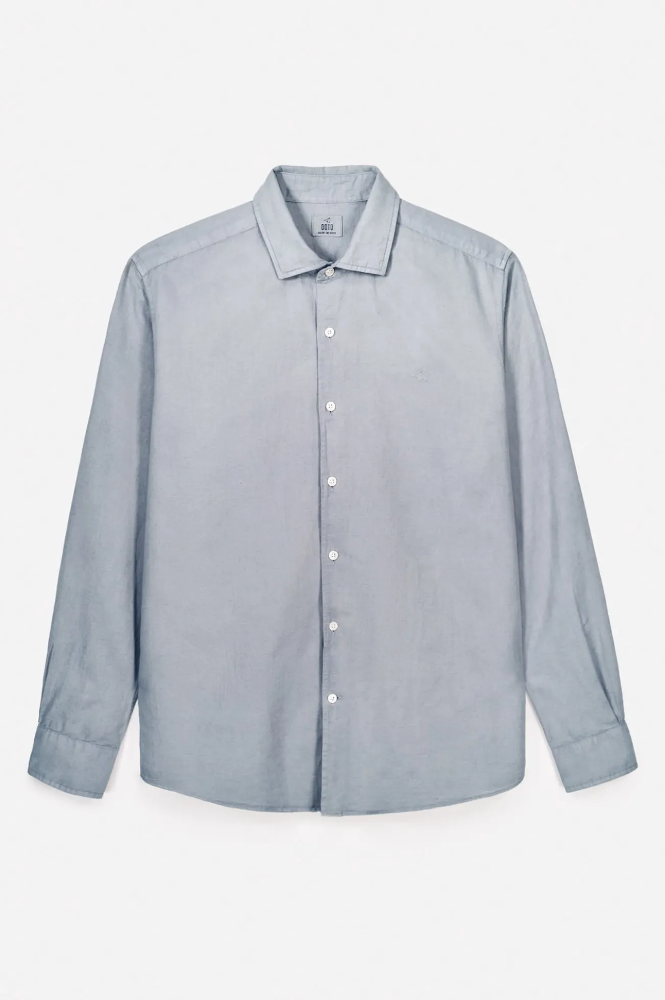 Camisa algodão linho manga comprida