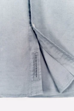 Camisa algodão linho manga comprida
