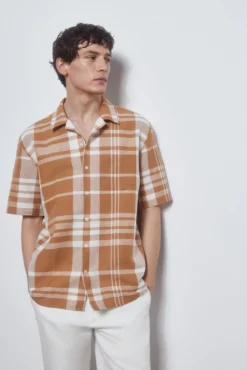 camisa camp colar manga curta