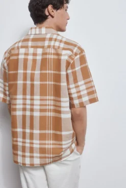 camisa camp colar manga curta