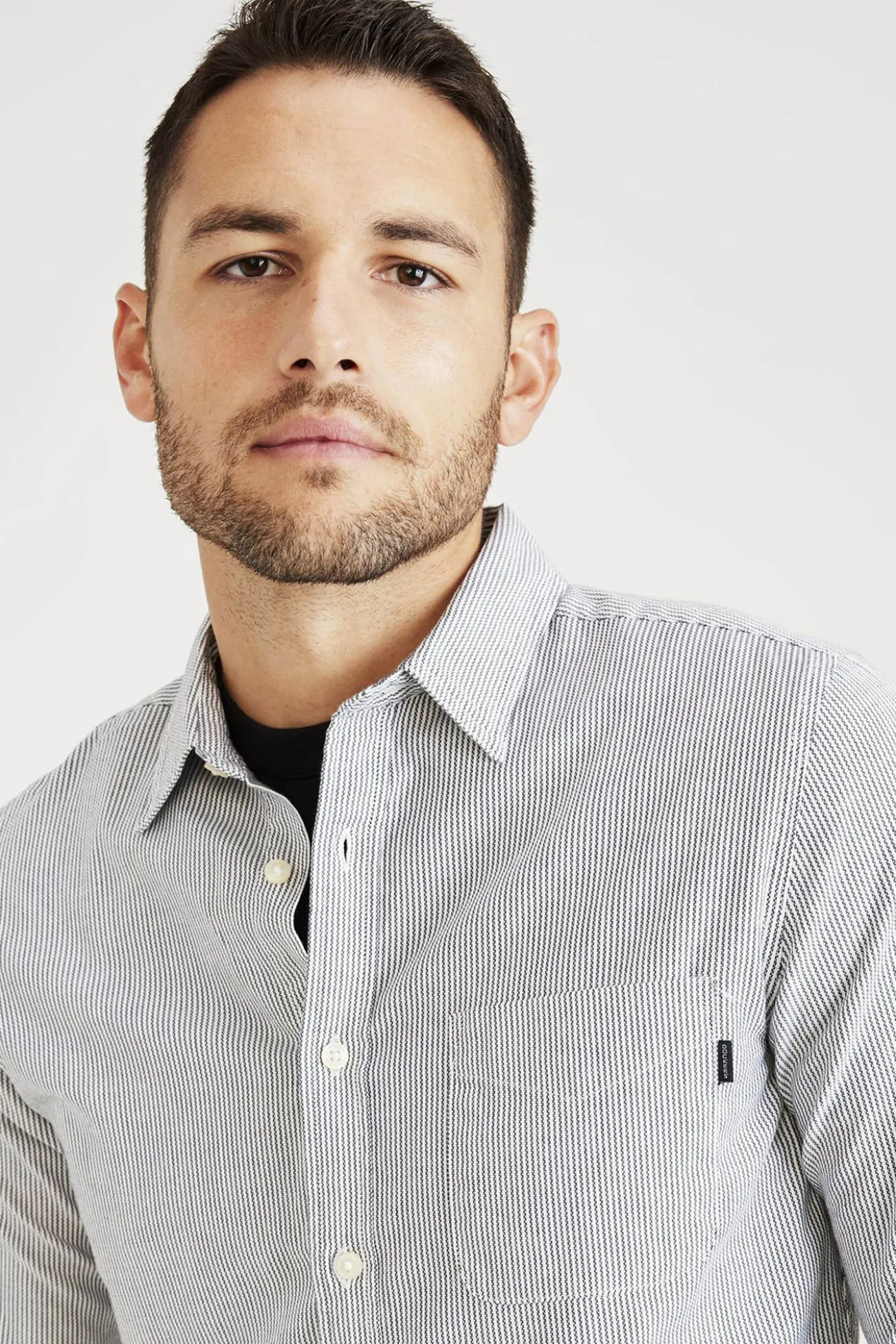 Camisa com botões de corte slim Icon
