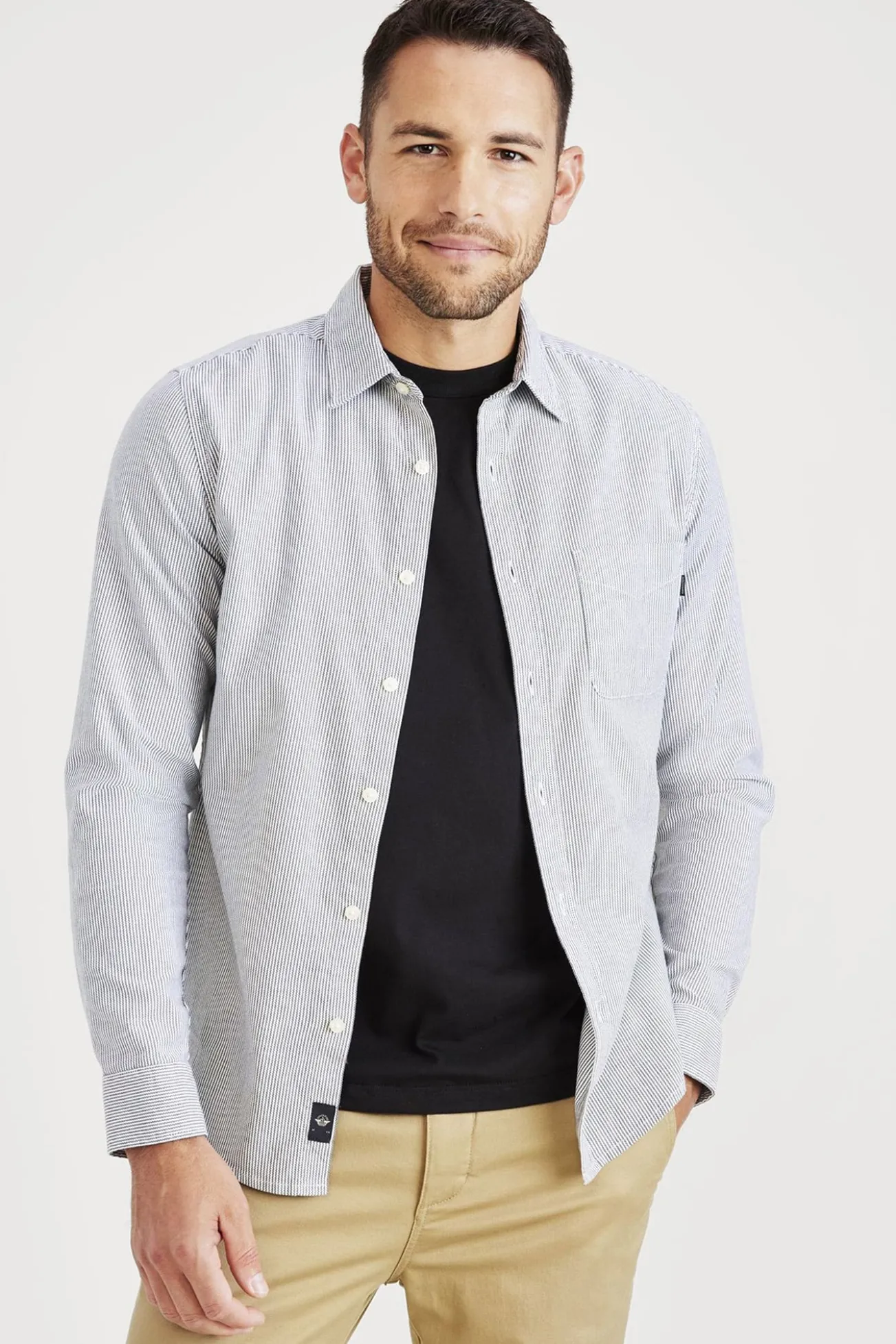 Camisa com botões de corte slim Icon