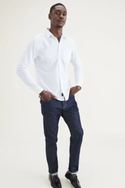 Camisa com botões de corte slim Icon