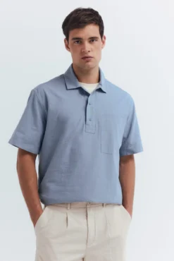 Camisa de algodão de manga manga curta
