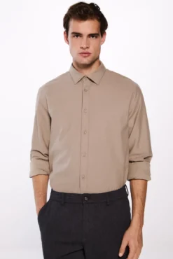 Camisa de algodão escovado