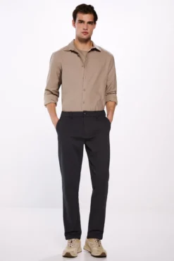 Camisa de algodão escovado