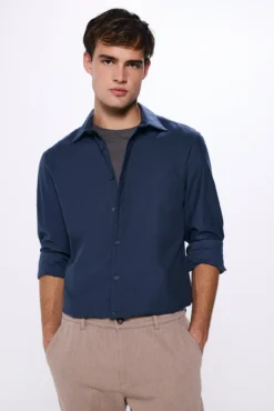 Camisa de algodão escovado