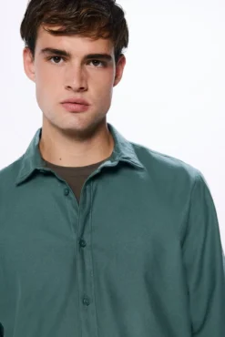 Camisa de algodão escovado