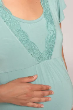 Camisa de dormir amamentação manga curta