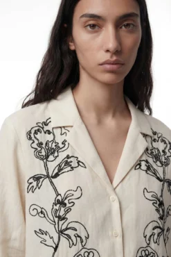 Camisa de linho com estampado