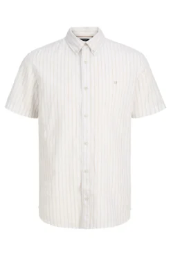 Camisa de linho de manga curta