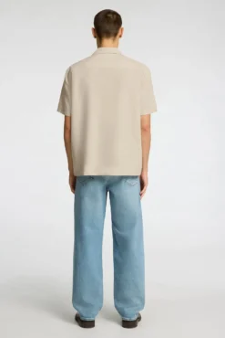 Camisa de linho de manga curta