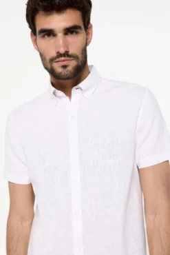 Camisa de linho manga curta