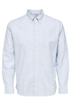 Camisa de manga comprida com bolso 100% algodão