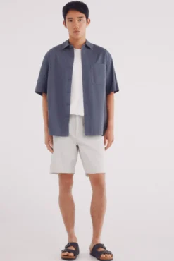 Camisa de manga curta tencel