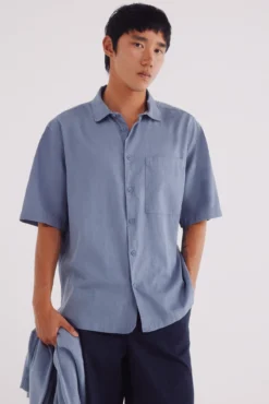Camisa de manga curta Tencel