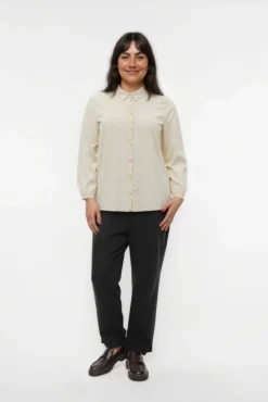 Camisa de manga manga comprida plus size