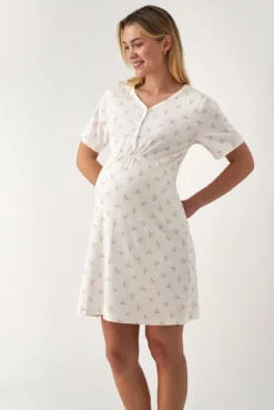 Camisa de maternidade de manga curta