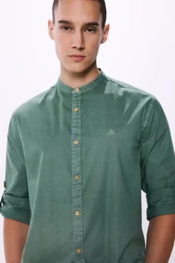 Camisa de popelina Mao