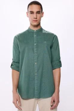 Camisa de popelina Mao