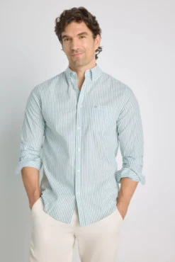 Camisa de riscas de manga comprida