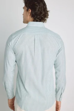 Camisa de riscas de manga comprida