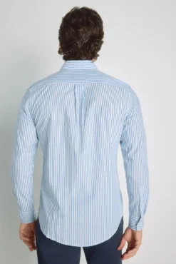 Camisa de riscas de manga comprida