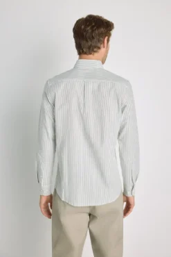 Camisa de riscas de manga comprida