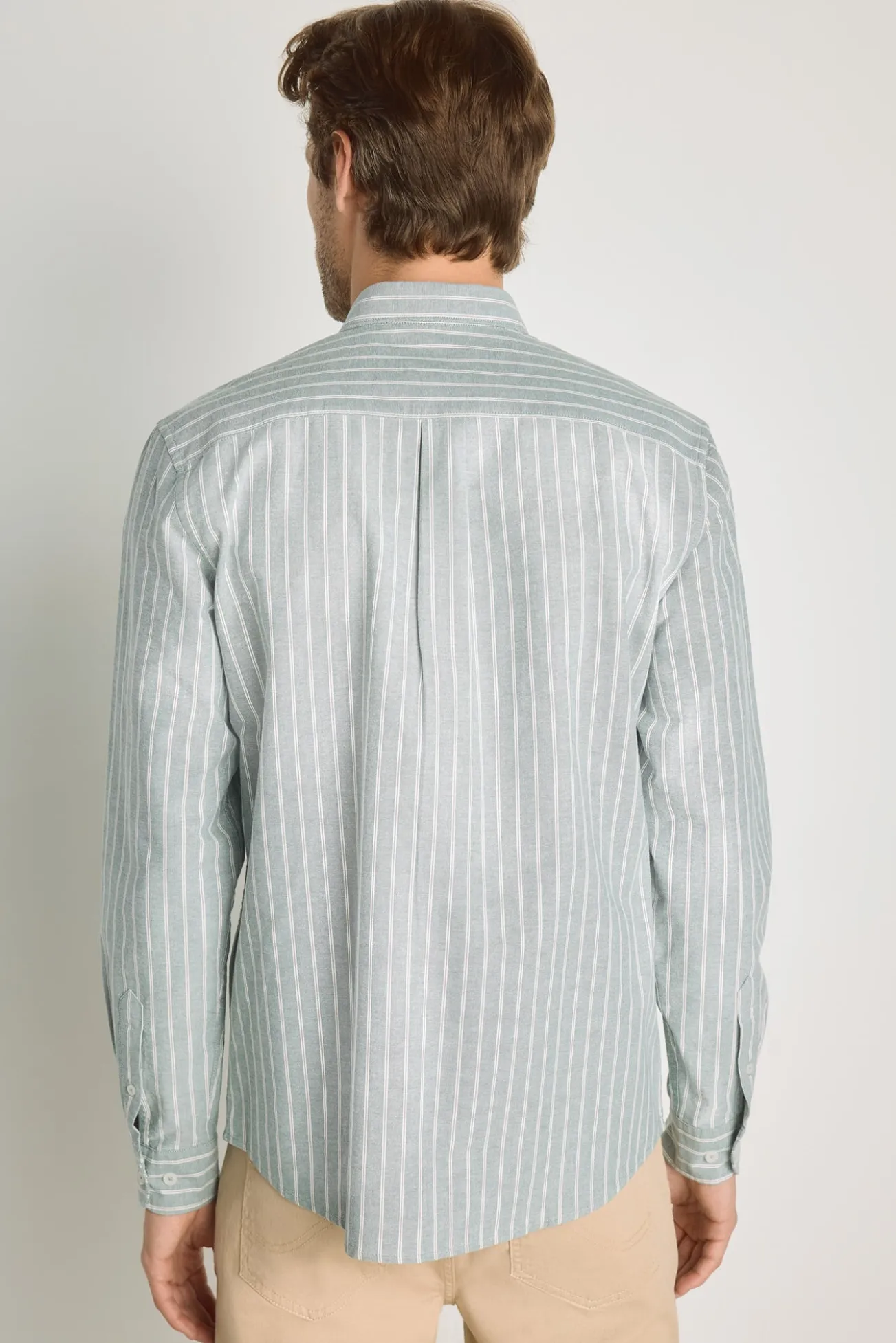 Camisa de riscas de manga comprida