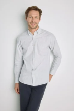 Camisa de riscas de manga comprida