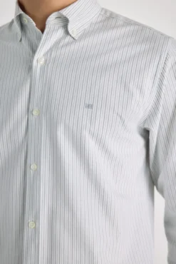 Camisa de riscas de manga comprida