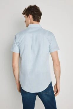 Camisa de riscas de manga curta
