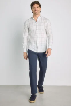 Camisa de xadrez de manga comprida
