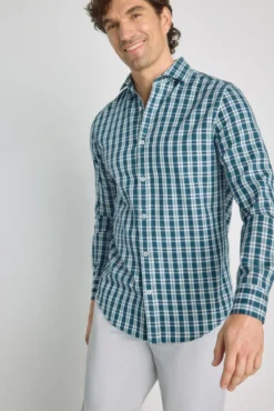Camisa de xadrez de manga comprida