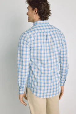 Camisa de xadrez de manga comprida