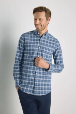 Camisa de xadrez manga comprida