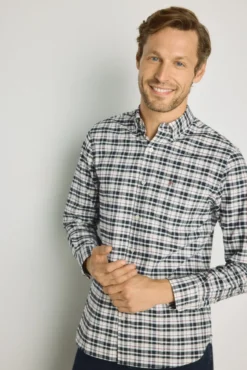 Camisa de xadrez manga comprida
